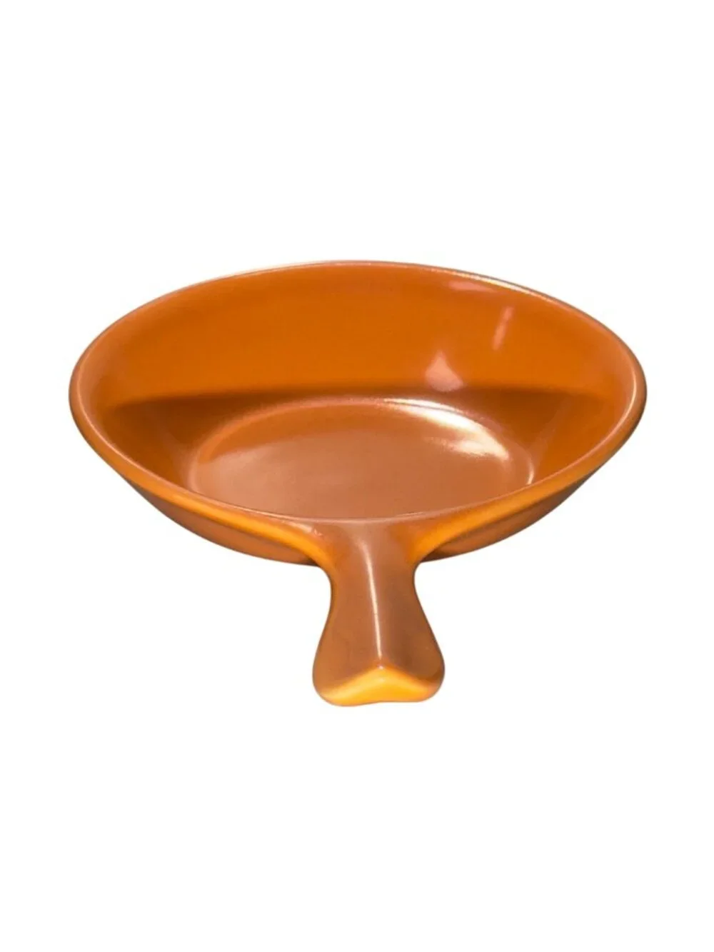 Vintage Syracuse China Restaurant Ware skillet Pan in a Vibrant Orange Glaze